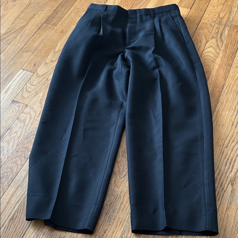 Boys Black High-Waist Pleated Trousers. Excellent condition